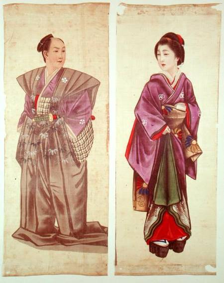 Two Japanese Figures from Japanese School