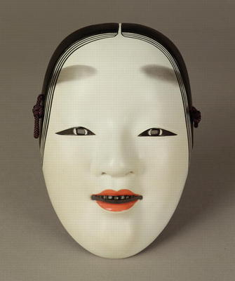 Noh theatre mask of a young woman, Japanese from Japanese School, (19th century)
