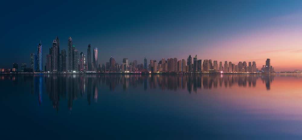 Dubai Marina Skyline from Javier De la