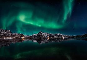 Lofoten Aurora Reflection