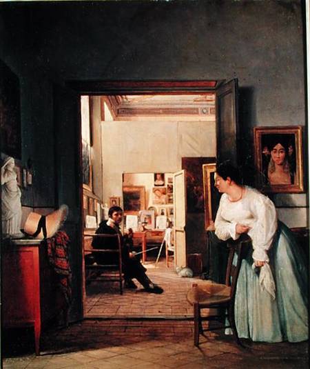 The Studio of Ingres in Rome from Jean Alaux