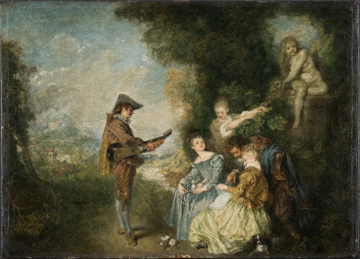 The Love Lesson from Jean Antoine Watteau
