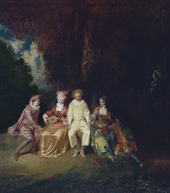 Pierrot Content from Jean Antoine Watteau