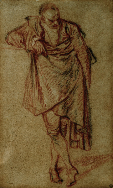 A.Watteau, Stehender Mann from Jean-Antoine Watteau