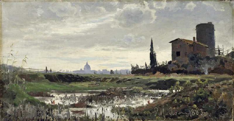 Blick auf Rom mit St from Jean-Antoine Watteau