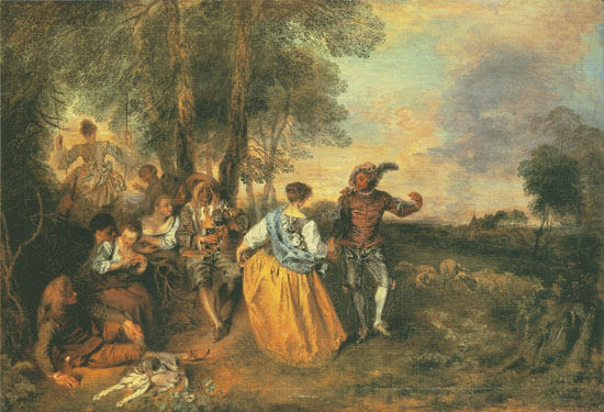 Die Hirten from Jean-Antoine Watteau
