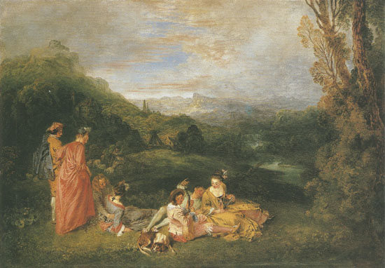 Die stille Liebe from Jean-Antoine Watteau