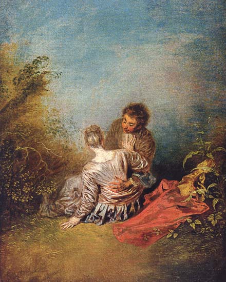 Der Faux Pas. from Jean-Antoine Watteau
