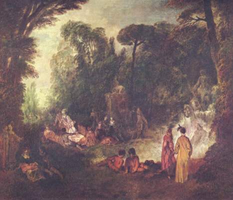 Fest im Park from Jean-Antoine Watteau