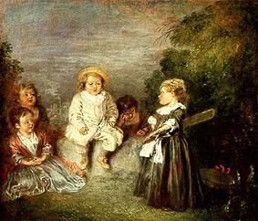 Kinder im Freien (Heureux âge d'or) from Jean-Antoine Watteau