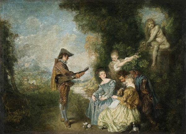 La Leçon d'Amour from Jean-Antoine Watteau