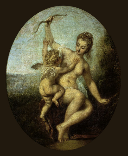 Watteau / Venus disarms Amor from Jean-Antoine Watteau