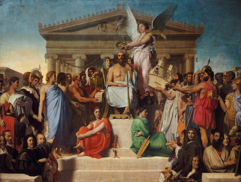 Apotheosis of Homer from Jean Auguste Dominique Ingres