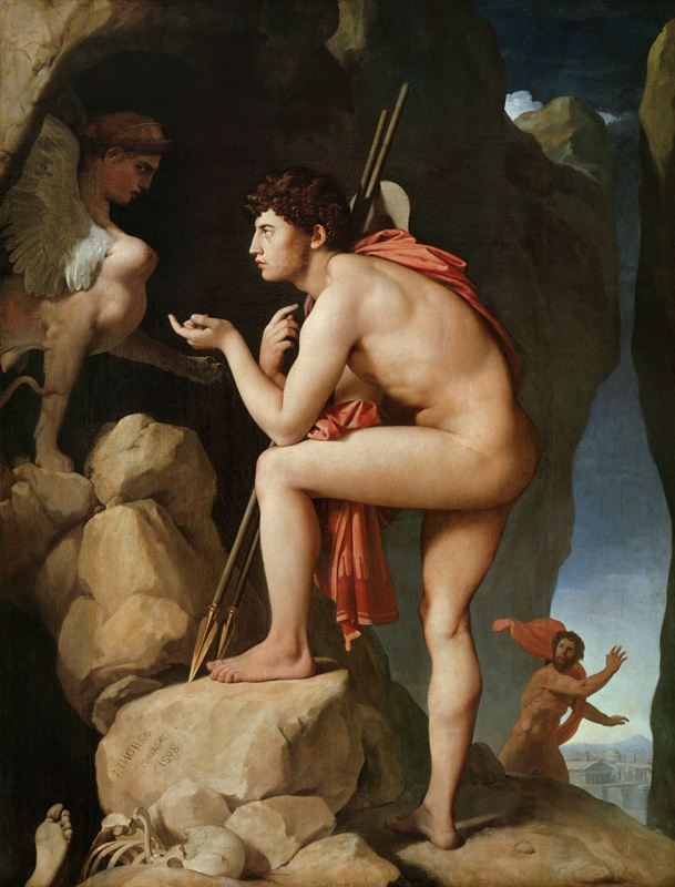 Ödipus löst das Rätsel der Sphinx. from Jean Auguste Dominique Ingres