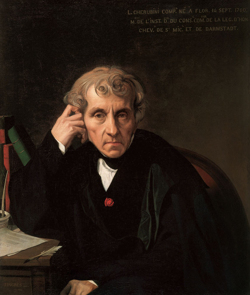 Portrait of the composer Luigi Cherubini (1760-1842) from Jean Auguste Dominique Ingres