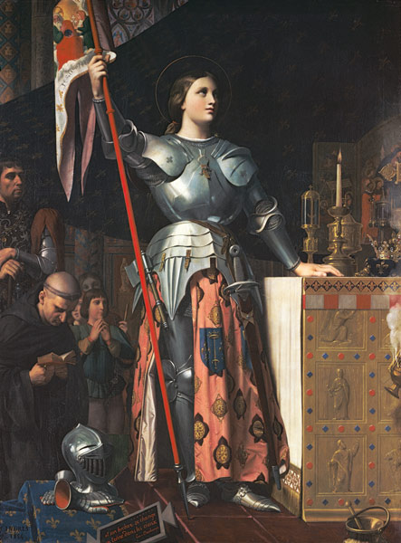 Joan of Arc (1412-31) at the Coronation of King Charles VII (1403-61) 17th July 1429 from Jean Auguste Dominique Ingres
