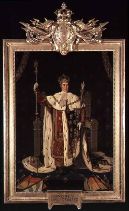 Portrait of Charles X (1757-1836) in Coronation Robes from Jean Auguste Dominique Ingres