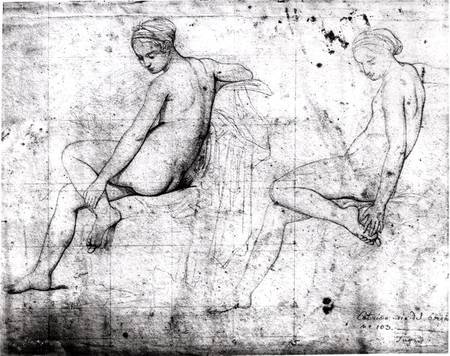 Study for the Turkish Bath from Jean Auguste Dominique Ingres