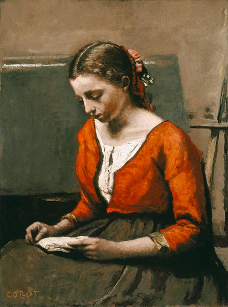 Lesendes Mädchen from Jean-Babtiste-Camille Corot