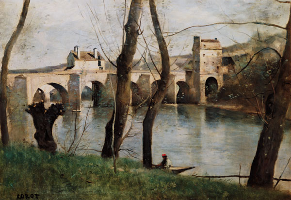 Die Brücke von Mantes. from Jean-Babtiste-Camille Corot