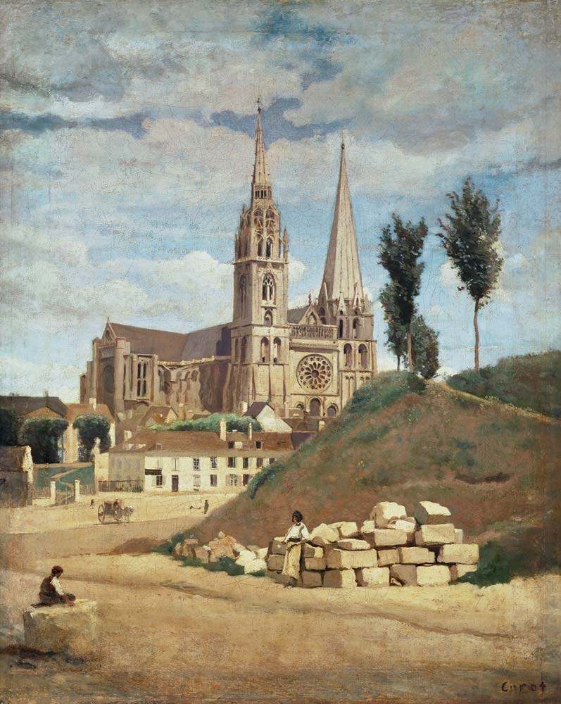 Die Kathedrale von Chartres from Jean-Babtiste-Camille Corot