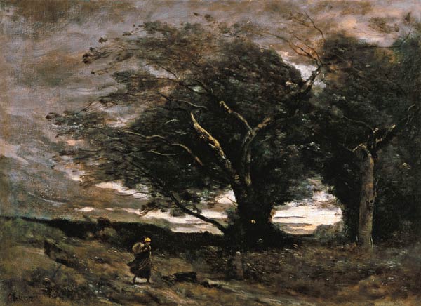 Gust of Wind from Jean-Babtiste-Camille Corot
