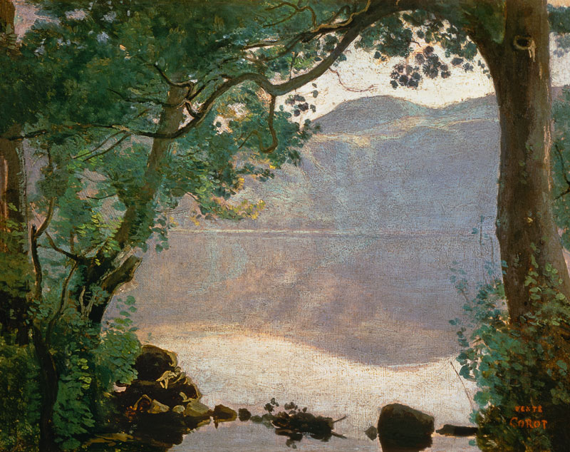Lake Nemi from Jean-Babtiste-Camille Corot