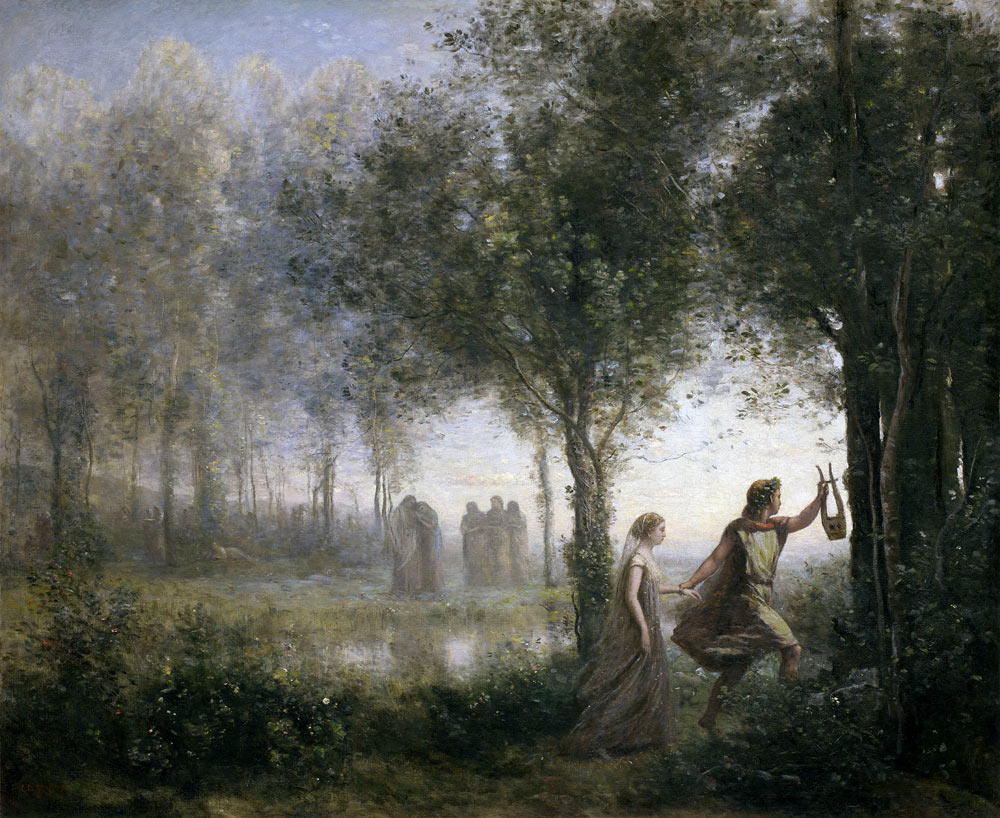 Orpheus Leading Eurydice from the Underworld from Jean-Babtiste-Camille Corot