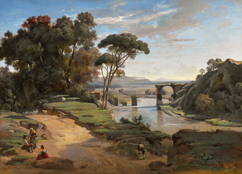 The Bridge at Narni, c.1826-27 from Jean-Babtiste-Camille Corot