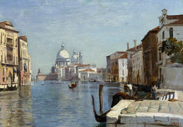 Venice - View of Campo della Carita looking towards the Dome of the Salute from Jean-Babtiste-Camille Corot