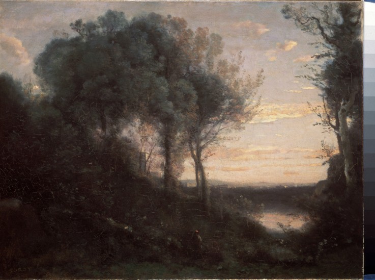 Evening from Jean-Babtiste-Camille Corot