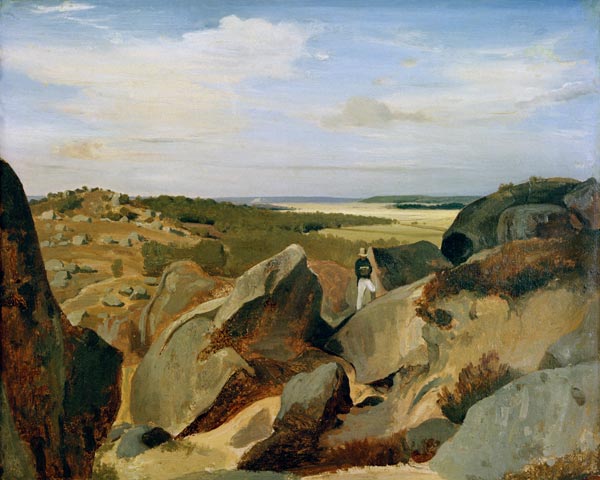 Artiste passant dans un chaos from Jean-Babtiste-Camille Corot