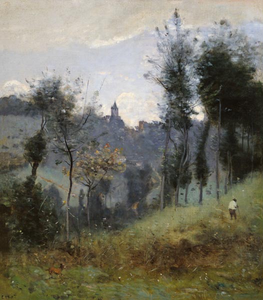 Canteleu near Rouen from Jean-Babtiste-Camille Corot