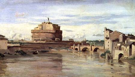 Castel Sant' Angelo and the River Tiber, Rome from Jean-Babtiste-Camille Corot