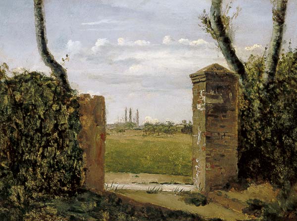 C.Corot, Tor eines Gehoeftes from Jean-Babtiste-Camille Corot