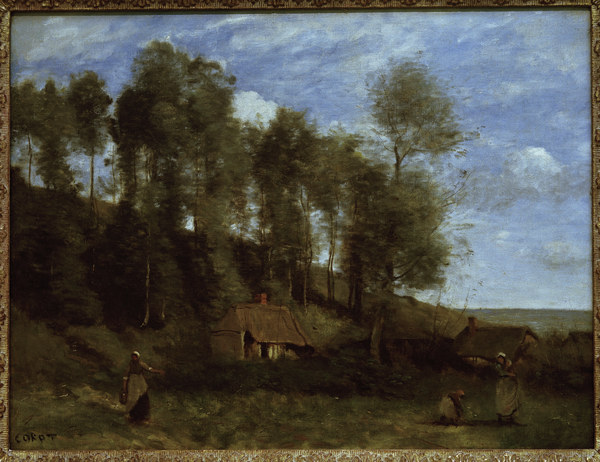 Corot / Landscape near Etretat from Jean-Babtiste-Camille Corot