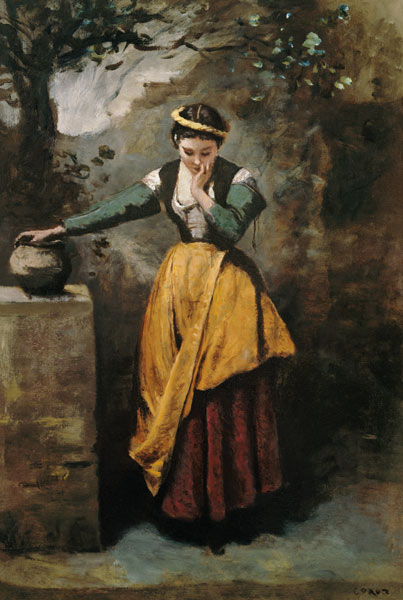 Dreamer at the Fountain from Jean-Babtiste-Camille Corot