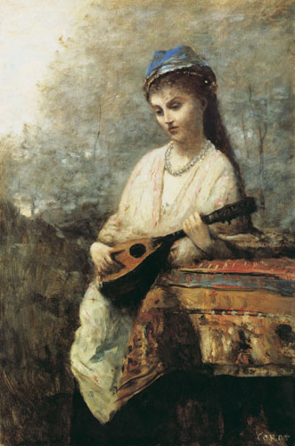 Mädchen mit Mandoline from Jean-Babtiste-Camille Corot