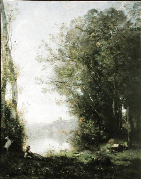 The Goatherd beside the Water from Jean-Babtiste-Camille Corot