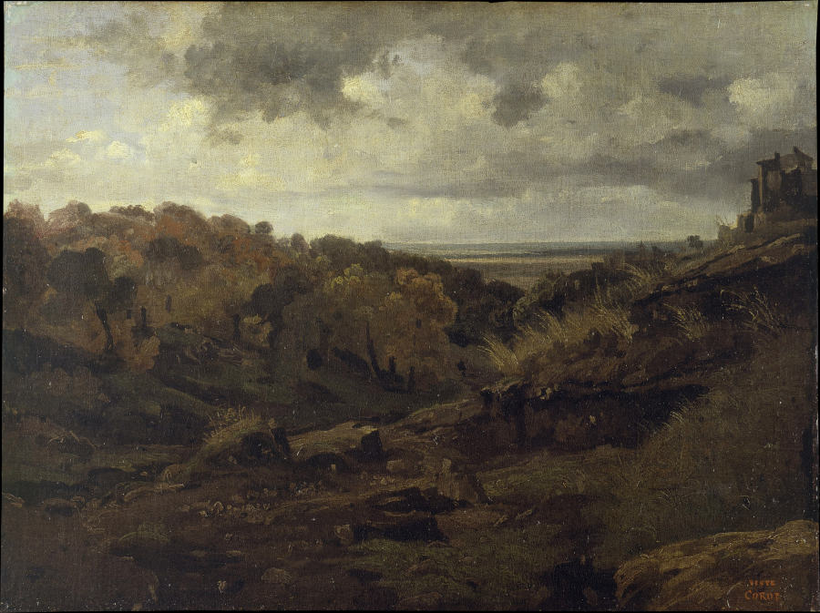 Italienische Herbstlandschaft bei Marino from Jean-Babtiste-Camille Corot