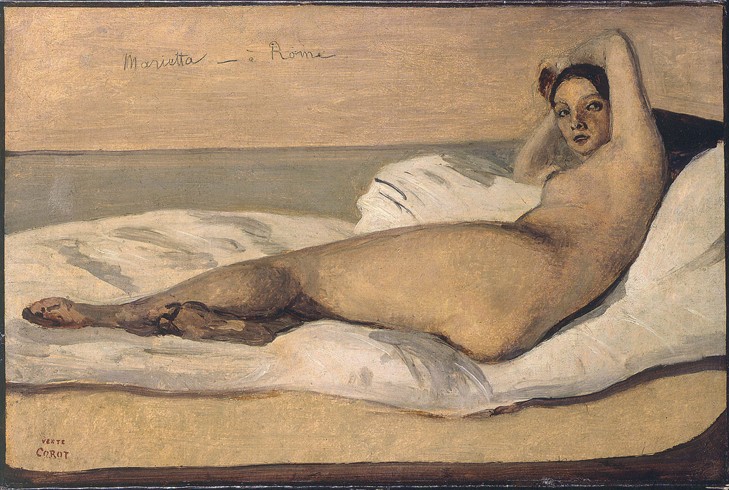 Marietta (The Roman Odalisque) from Jean-Babtiste-Camille Corot