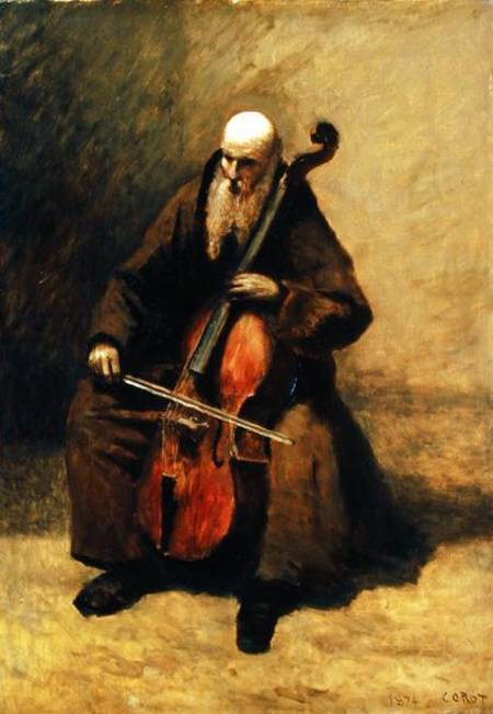 The Monk from Jean-Babtiste-Camille Corot