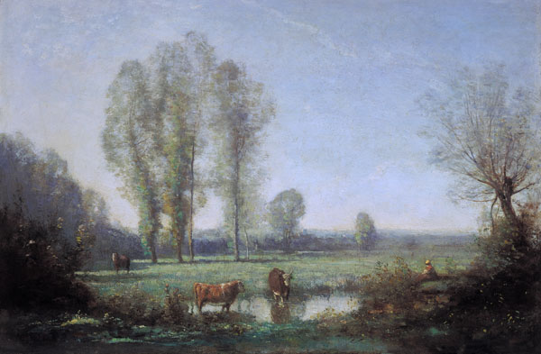 Morning mist from Jean-Babtiste-Camille Corot