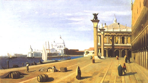 Riva degli Schiavoni, Venedig from Jean-Babtiste-Camille Corot