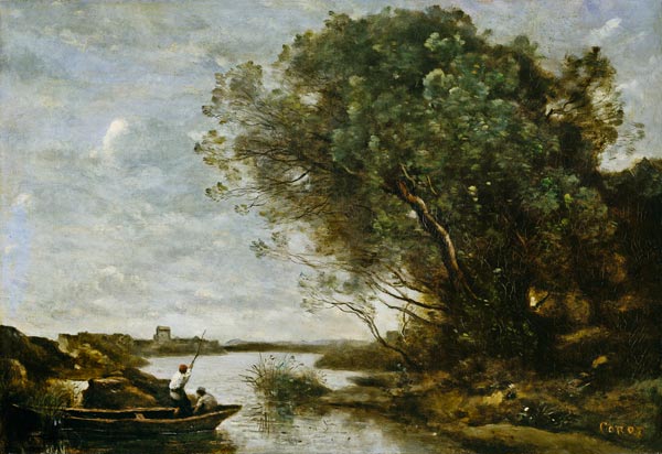 River Landscape from Jean-Babtiste-Camille Corot