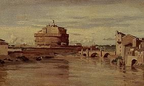 Rom, Tiber und Engelsburg from Jean-Babtiste-Camille Corot