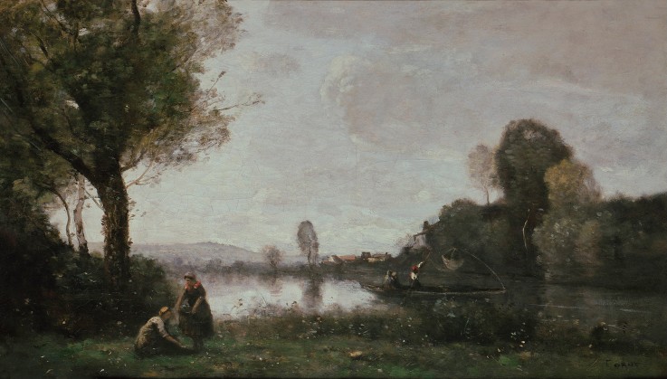 Seine Landscape near Chatou from Jean-Babtiste-Camille Corot