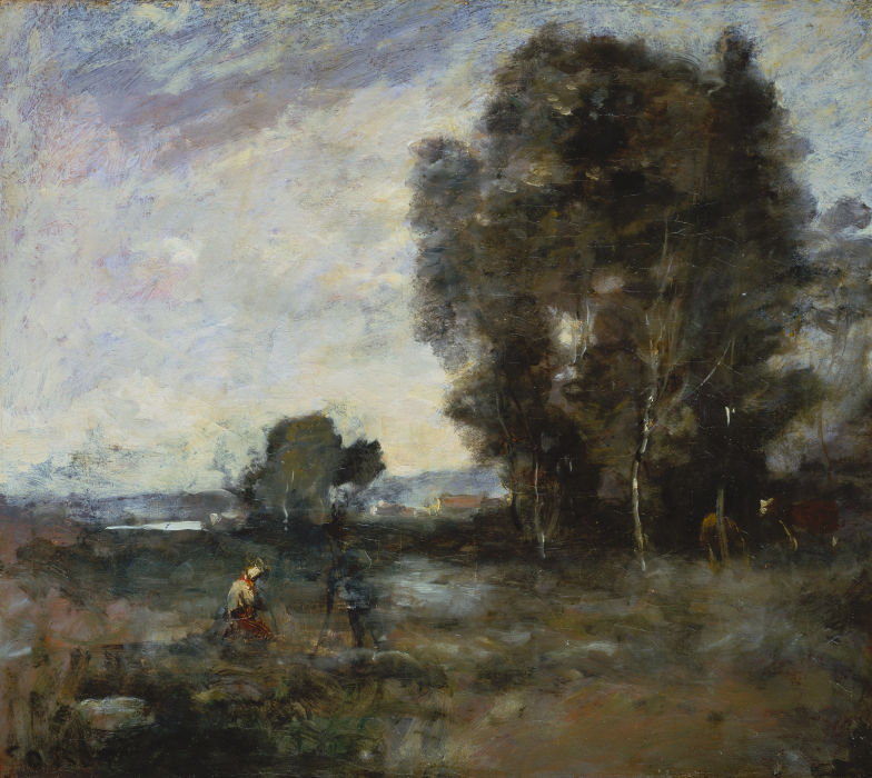 Sommerlandschaft from Jean-Babtiste-Camille Corot