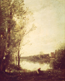 Teich in Ville D´Avray from Jean-Babtiste-Camille Corot