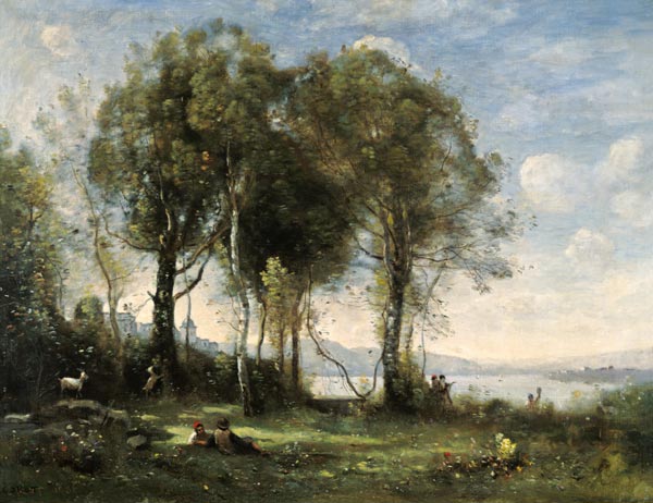 The Goatherds of Castel Gandolfo from Jean-Babtiste-Camille Corot